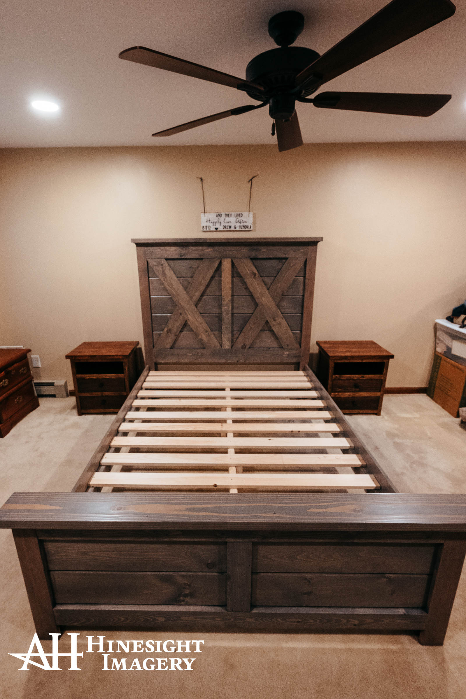 Farmhouse bed frame