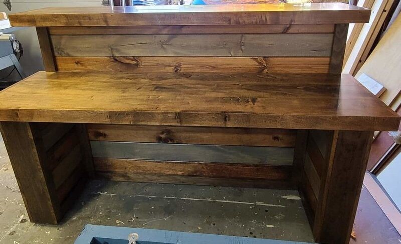 Bar With Custom Stain | Fathers Hands Woodworks