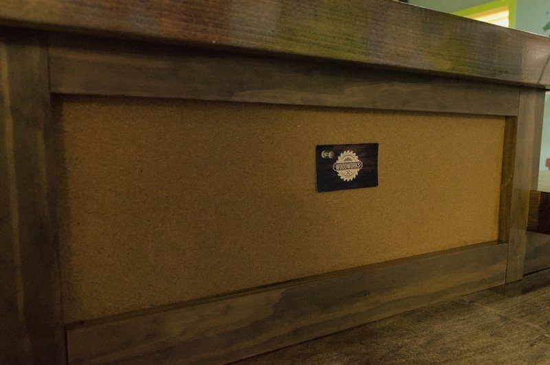 Business Card Displayed on custom made holder