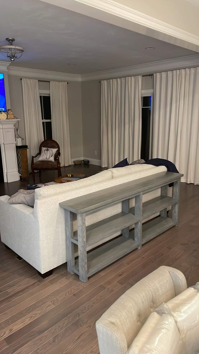 Console table | Weathered Gray Woodstain