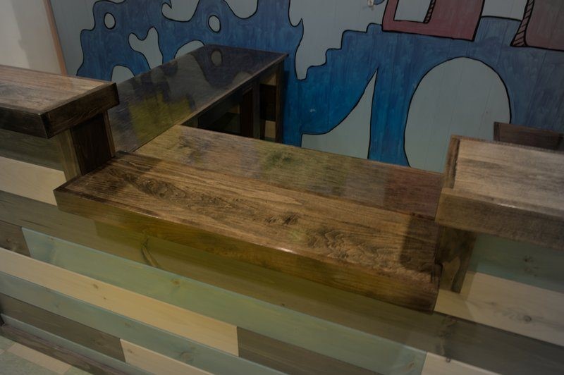 Custom Made Lobby Desk and Reception view of the reception area