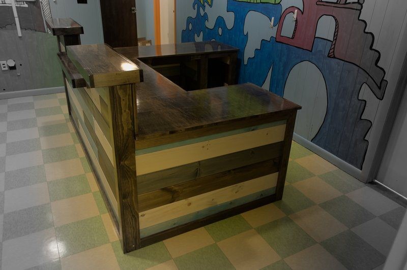 Custom Made Lobby Desk and Reception right end