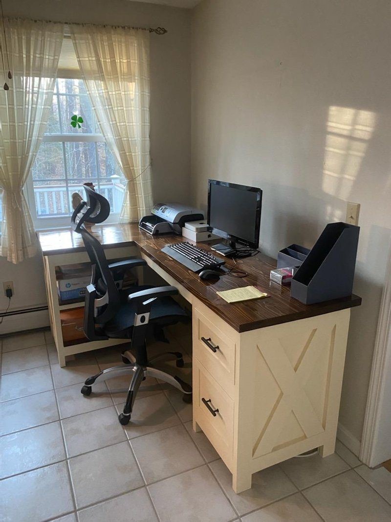 Customer photos of finished Winnipesaukee desk
