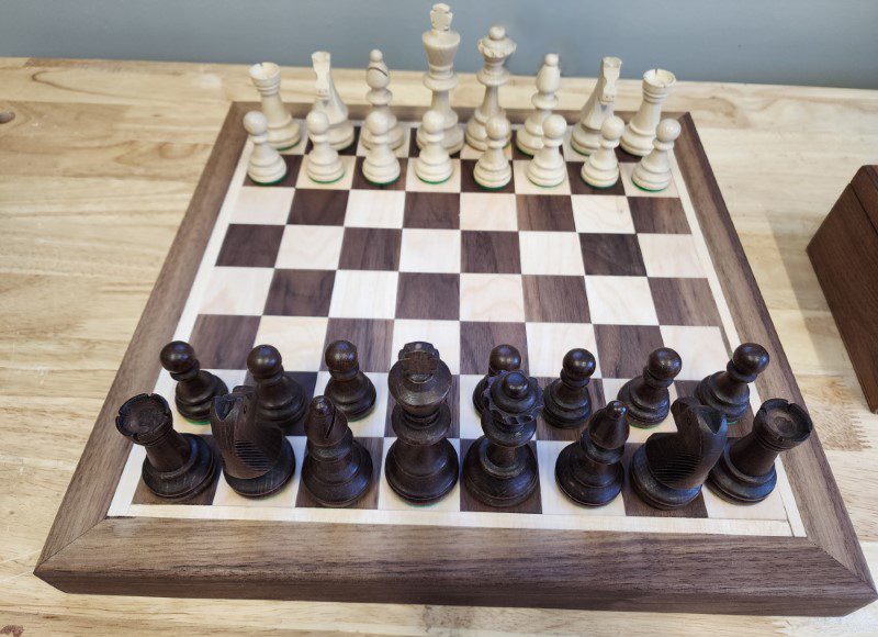 Fathers Hands Woodworks custom made chess boards