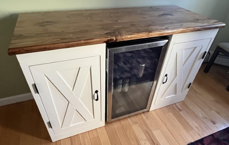Wine Buffet With Hinged Doors | Custom Made