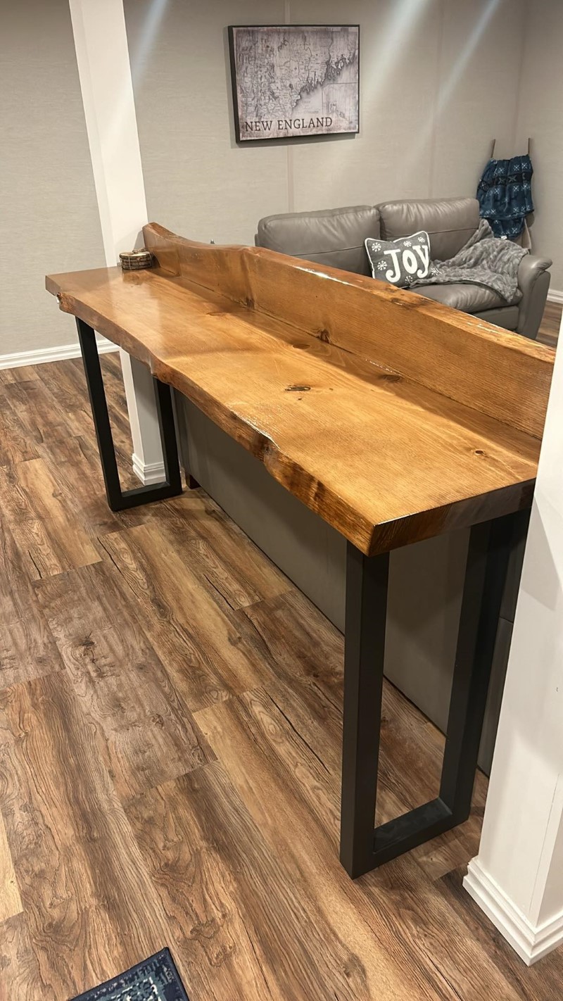 Live Edge Console Table