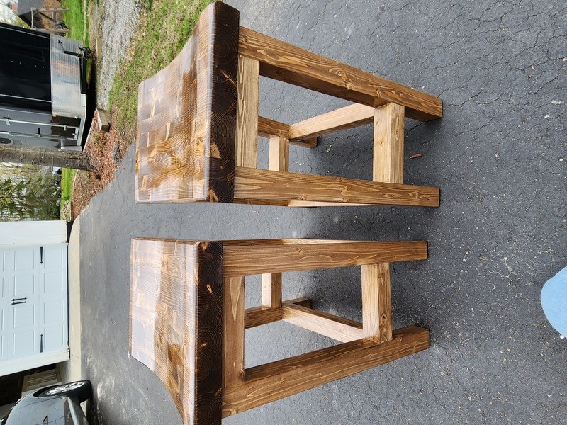 Side view | Walnut stain | Not Just Another Kitchen Barstool