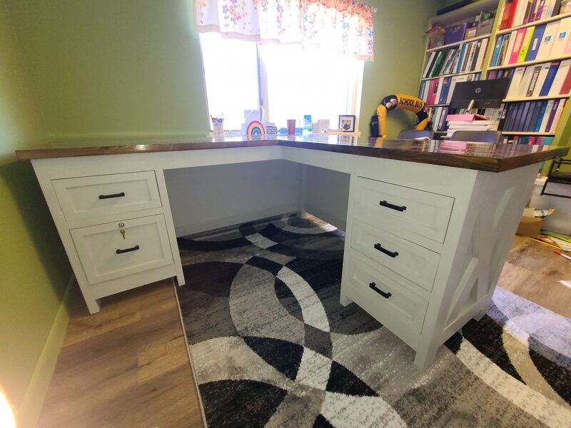 L shaped desk | Waukewan Desk