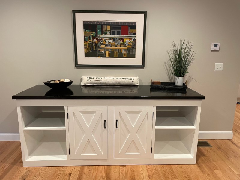 Wine Buffet With Hinged Doors